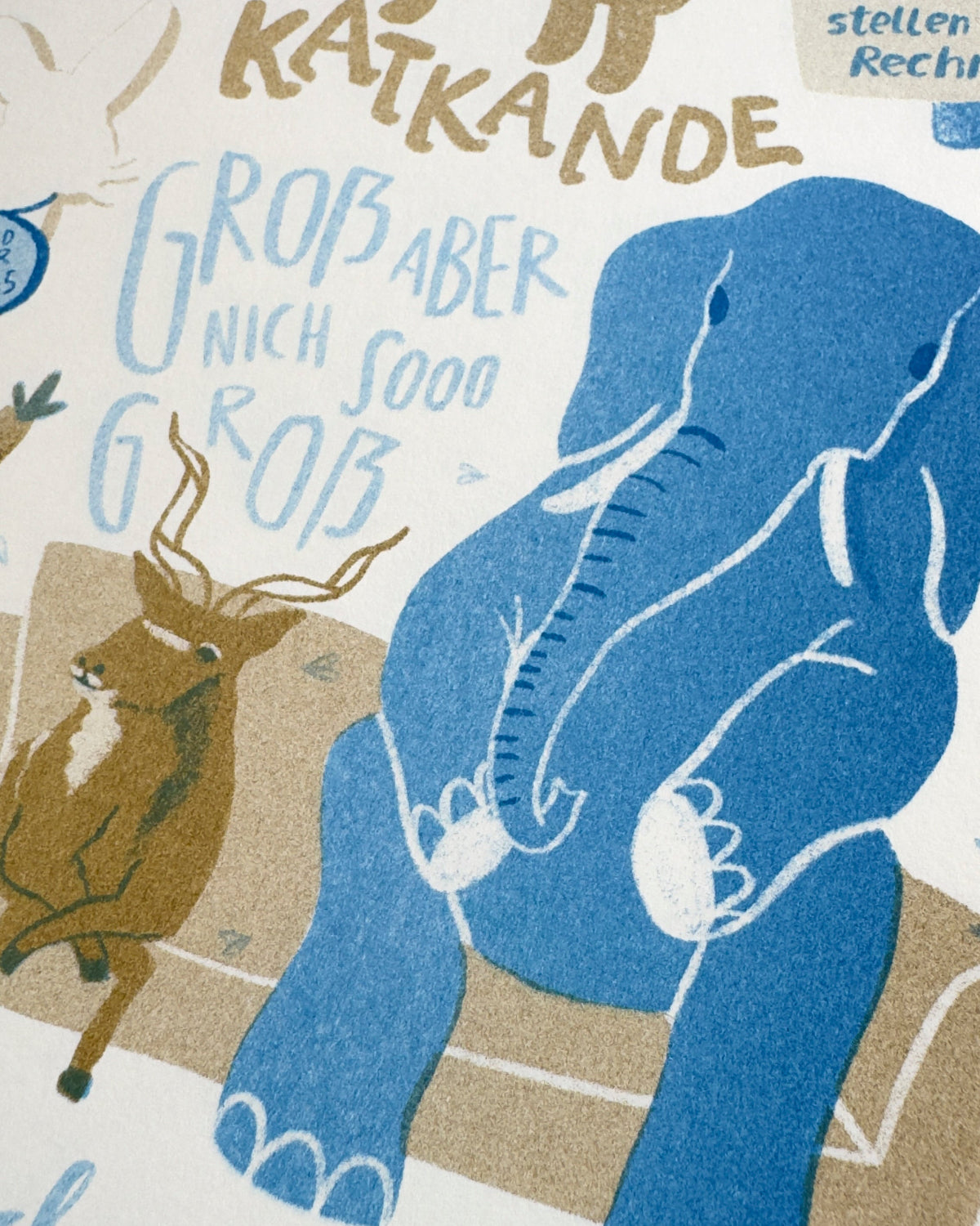 GEMALTE TIERE - KUNSTDRUCK DIN A3