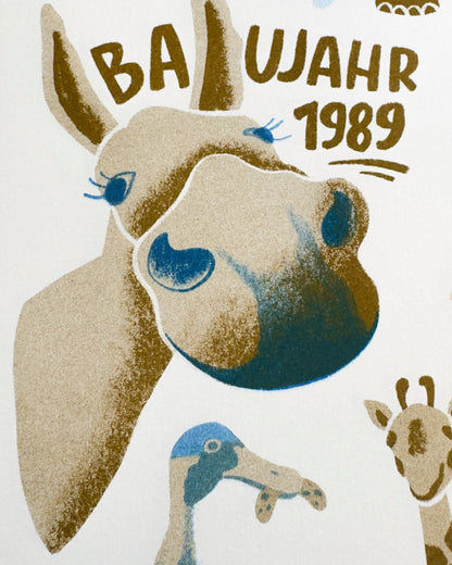 GEMALTE TIERE - KUNSTDRUCK DIN A3