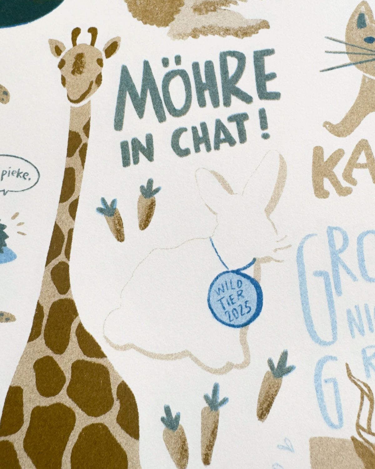 GEMALTE TIERE - KUNSTDRUCK DIN A3