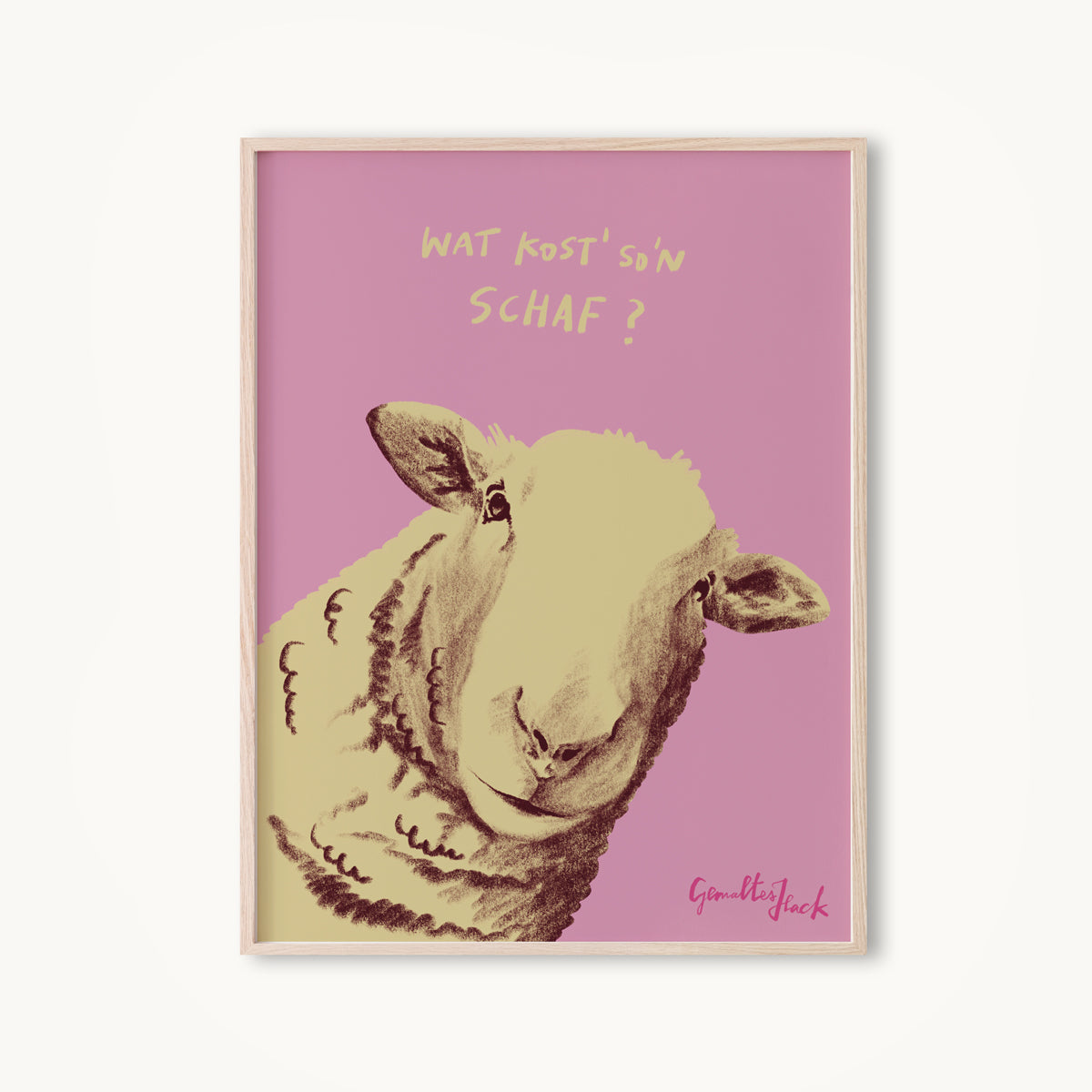 BESTES HACK PRINT SCHAF 30x40cm