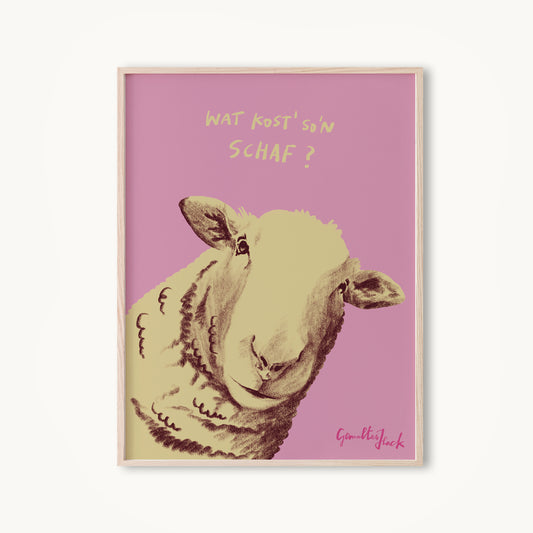 BESTES HACK PRINT SCHAF 30x40cm