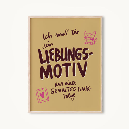 BESTES HACK PRINT WUNSCHMOTIV 30x40cm