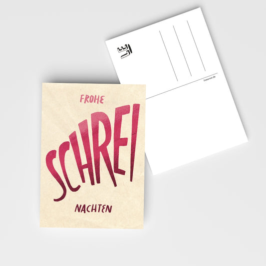 FROHE SCHREINACHTEN - POSTKARTE